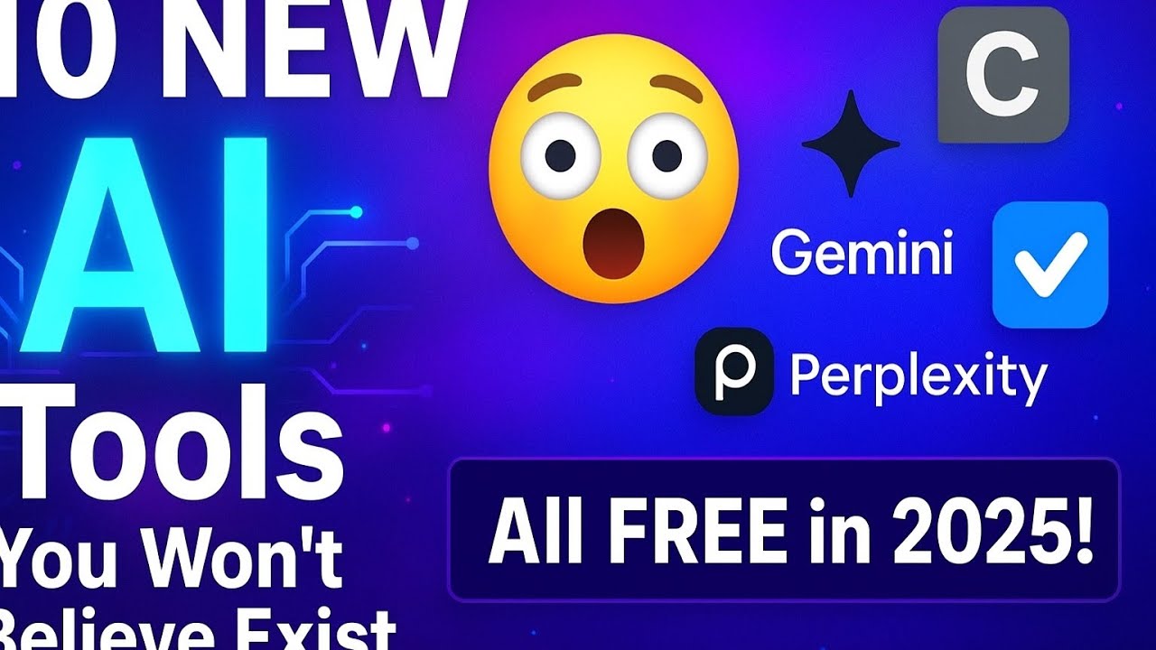 “10 NEW AI Tools You Must Try in 2025 (All FREE!) 🚀” - YouTube