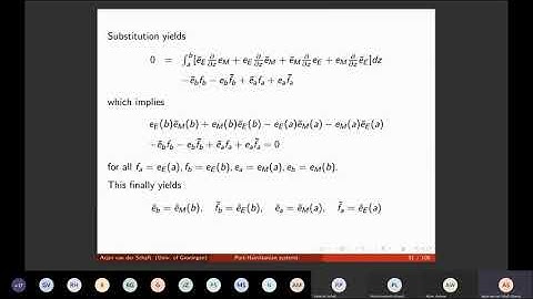 3rd ConFlex Meeting: Nonlinear port-Hamiltonian systems by Prof. Arjan van der Schaft - Part 2