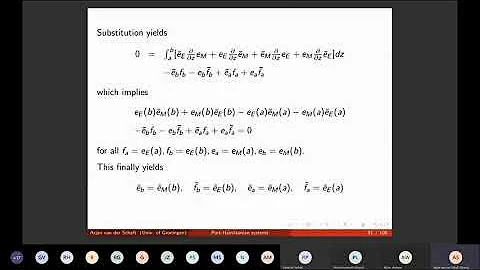 3rd ConFlex Meeting: Nonlinear port-Hamiltonian systems by Prof. Arjan van der Schaft - Part 2