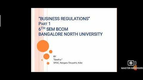 Business Regulations!! Syllabus and Introduction!![ According to Bangalore university] 📚