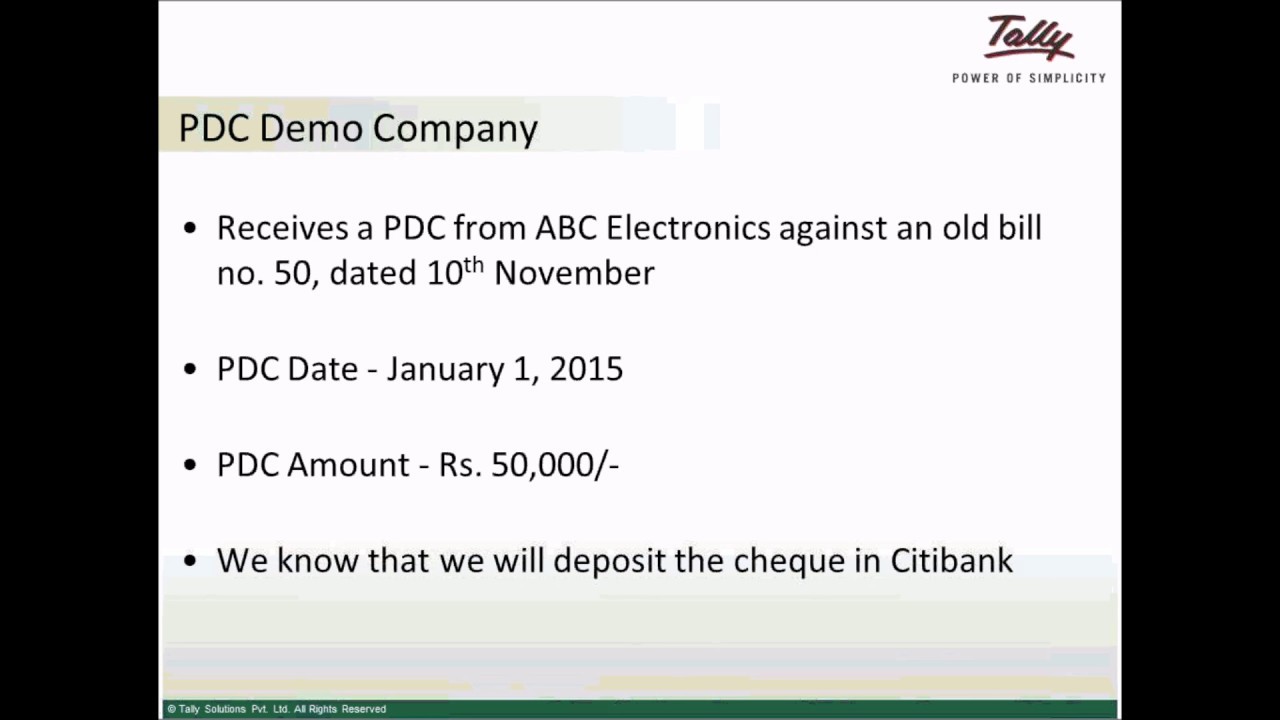 Post Dated Cheque In 5 0 Youtube