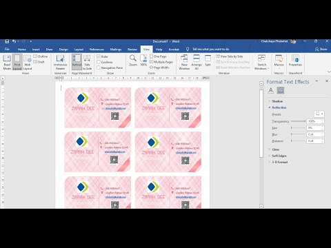 พื้น หลัง นามบัตร  Update 2022  สอนทำนามบัตรง่ายๆด้วย MS WORD 2019