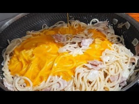 HOW TO COOK CARBONARA WITH EGG /STEP BY STEP RECIPES - YouTube