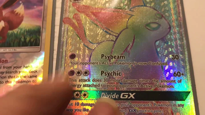 Pokémon TCG Espeon GX Secret Rare/ Eevee Holo Card Review Burning Shadows