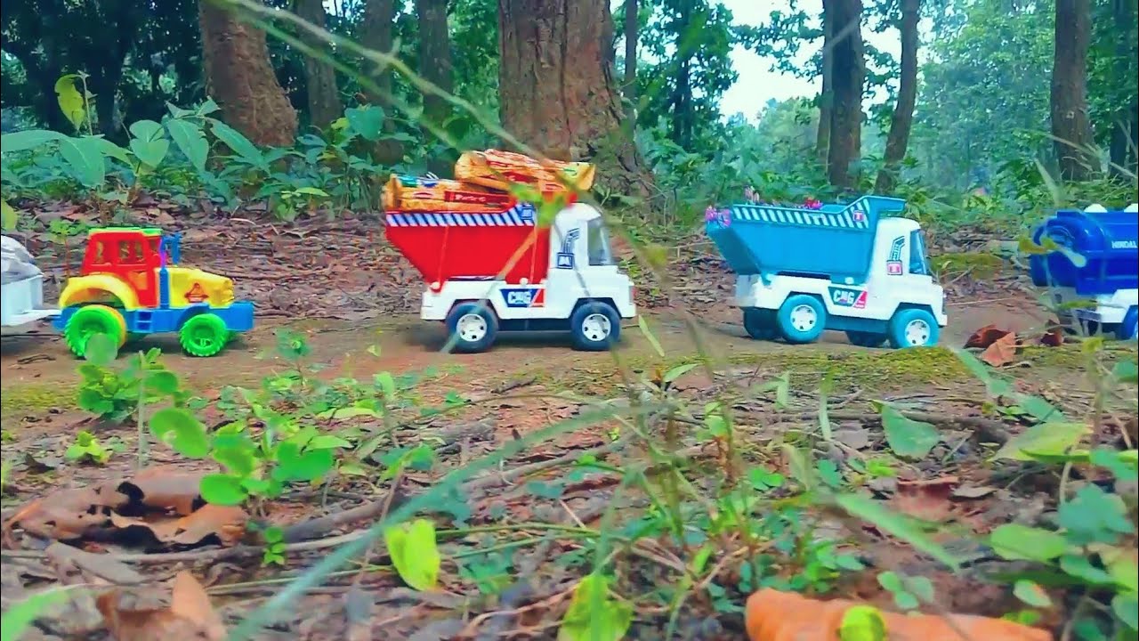 Cartoon Wala JCB Toys | Mini Tractor, Truck Mudding Construction | kids Wala Video | 