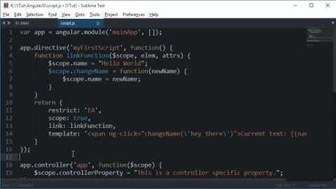 AngularJS Tutorial 41 Custom Directives   Shared vs Isolated Scope
