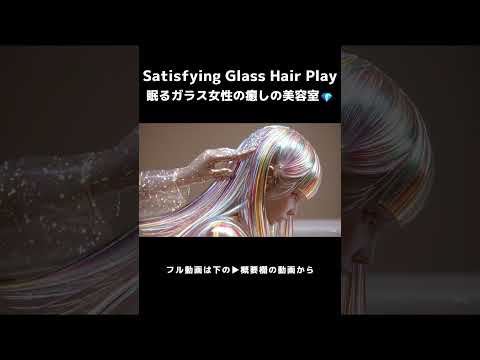 【ASMR】ガラスの女性の癒しのヘッドスパ💎繊細な髪と音に包まれる至福の時間｜AI ASMR #asmrsounds #asmr #aiasmr
