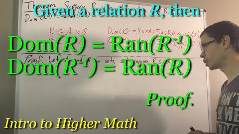 Proof that Dom(R) = Ran(R^-1) and Dom(R^-1) = Ran(R) for relations (ILIEKMATHPHYSICS)