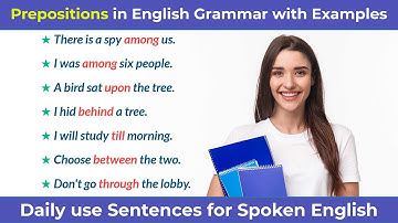 Prepositions in English with examples || Daily use English Sentences || Correct use of Preposition