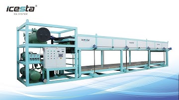 Customized Icesta Full automatic 13.5T Direct Cooling Block ice machine