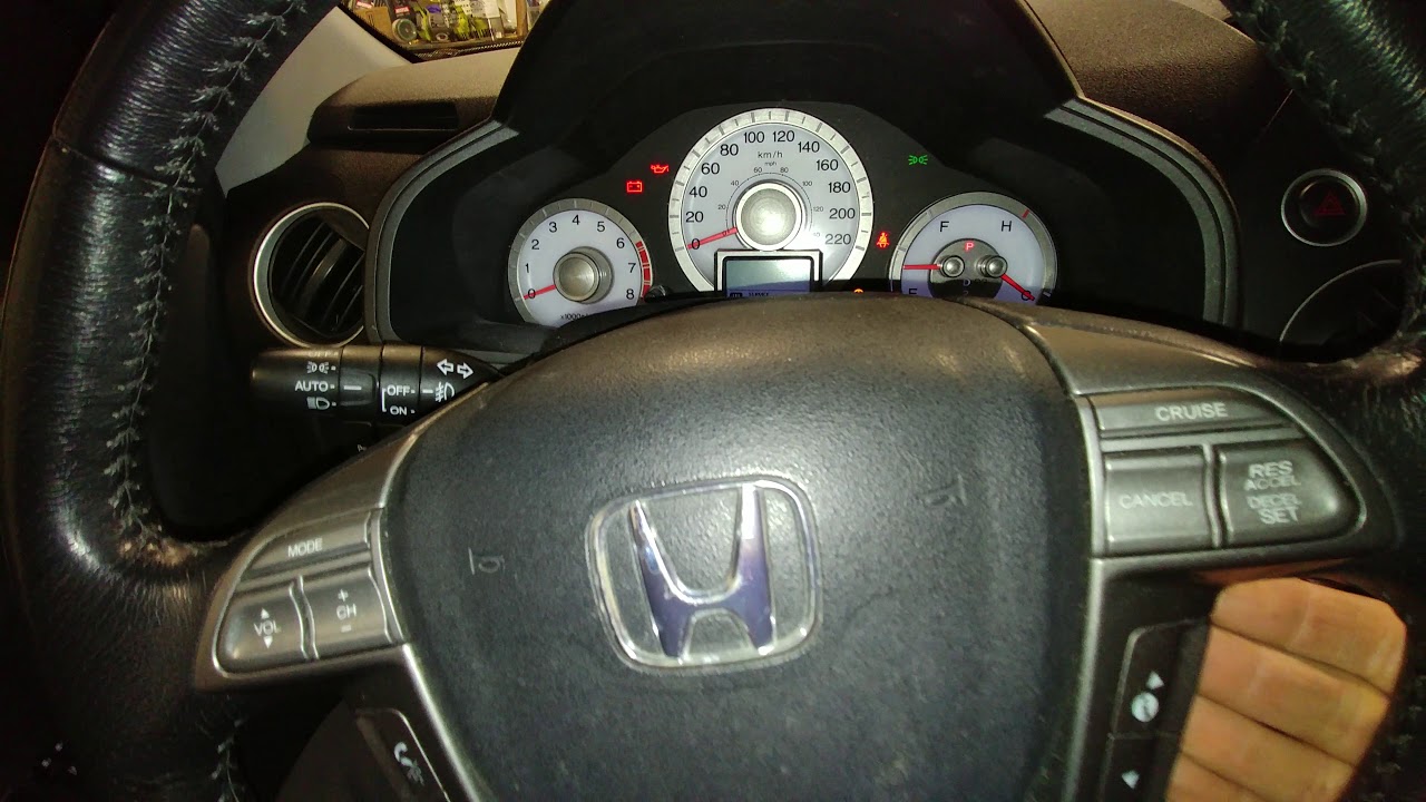2009 Honda Pilot oil service maintenance reminder reset in 20 seconds