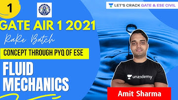 Fluid Mechanics | ESE PYQs | AMIT SHARMA | GATE AIR 1 2021