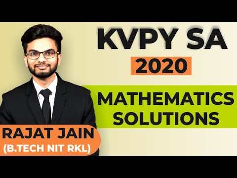 KVPY SA 2020 mathematics solutions by Rajat Sir| KVPY 2021| Competishun| video solution