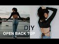 DIY OPEN BACK TIE TOP | deconstrut