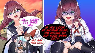 [Manga Dub] I asked her out as a prank, but she said yes and ended up being a YANDERE... [RomCom]