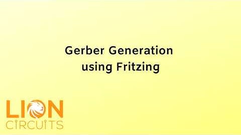 Gerber Generation using Fritzing
