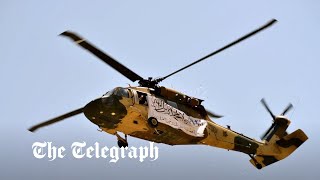 video: Watch: Taliban fly US Black Hawk helicopter above military parade in Kandahar