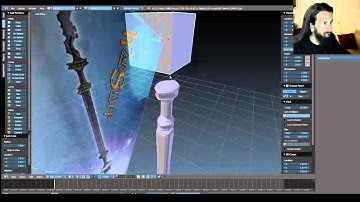 Pantheon Development Stream- Modeling, Sculpting, PBR Texturing- War Staff PART 1 - 2 / 2