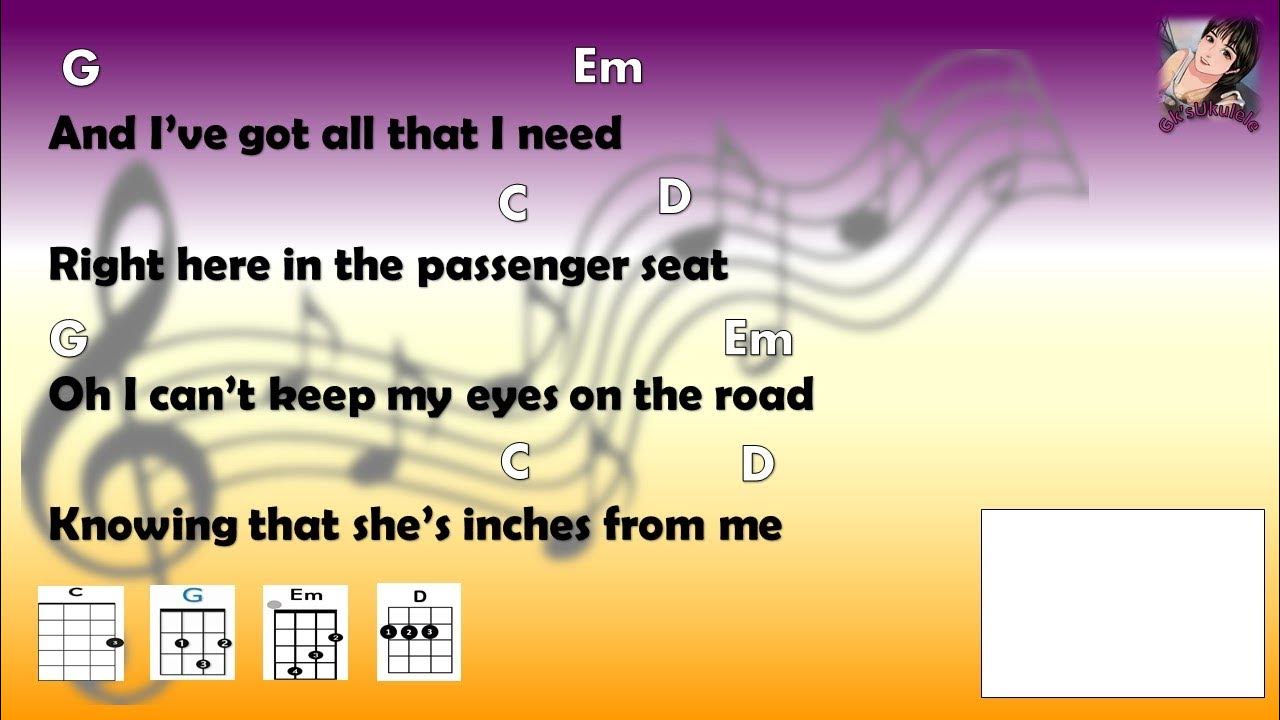 Passenger Seat Ukulele Cover with lyrics and chords Gk's Ukulele
