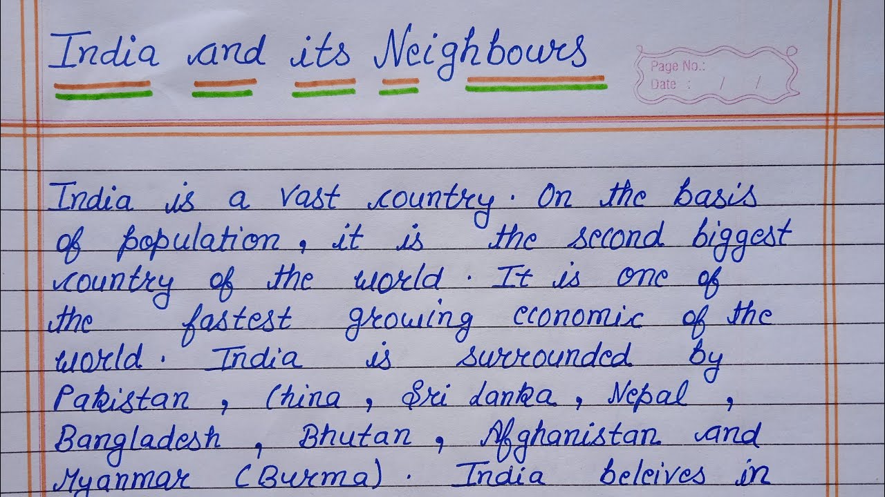 essay on india and its neighbours