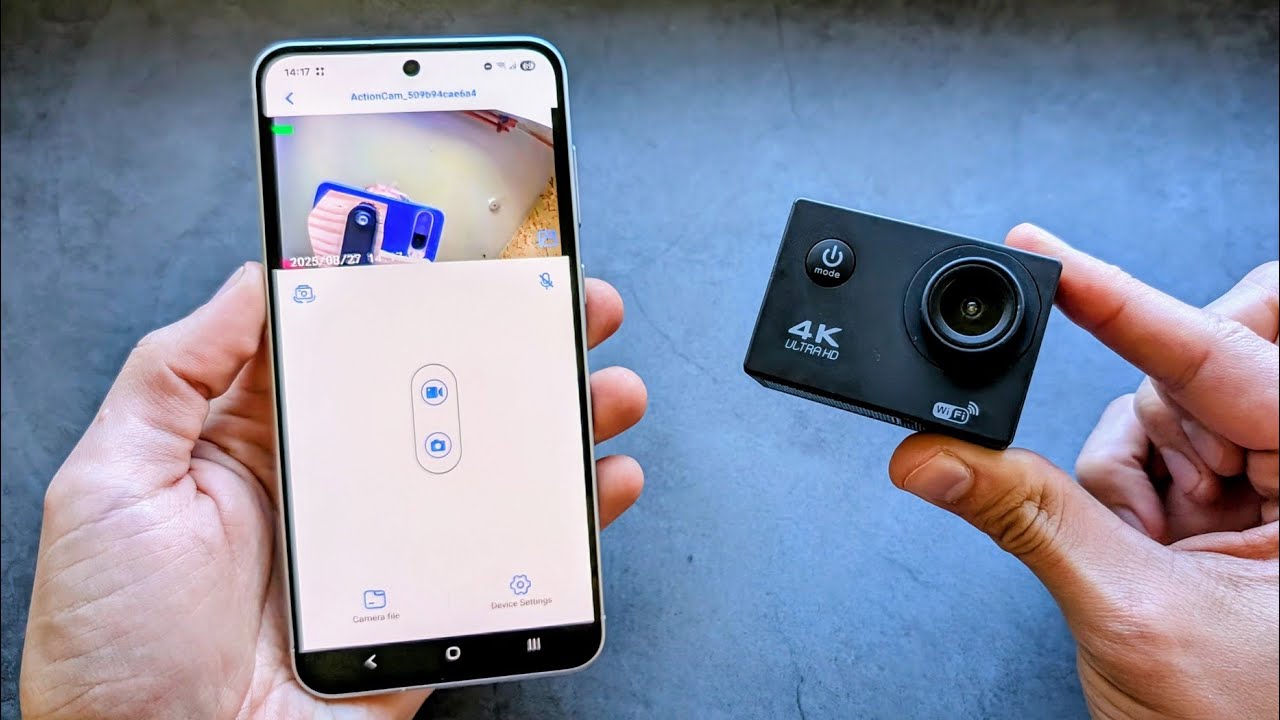 Connect & Pair With Phone App - 4K Sports Action Camera Ultra HD DVR