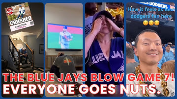 The Toronto Blue Jays Blow the World Series!  Everyone Goes Nuts. (Wild reactions to Game 7)
