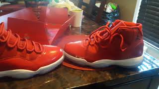 fake all red jordan 11