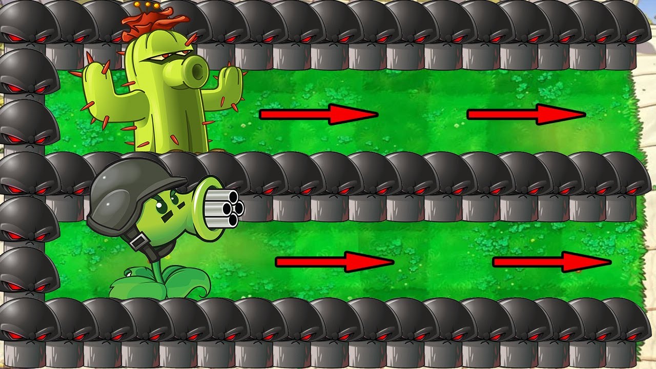 99 Gatling Pea Vs 99 Cactus Vs Giga Gargantuar Vs Dr. Zomboss - Plants ...