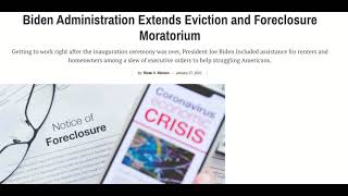 Biden's Executive Order For A Rent and Mortgage Moratorium