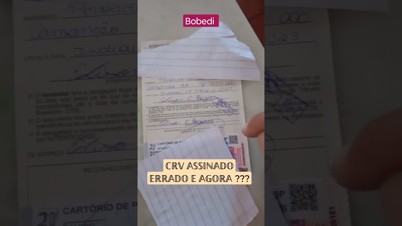 CRV ASSINADO errado e agora ??? %• 
