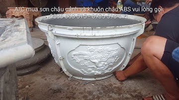 Tháo khuôn chậu tròn 90cm có hoa văn sâu và sắc nét