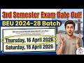 Bihar Engineering University 3rd Sem Exam Date 2026 | Complete PDF Explained | 24-28 Batch