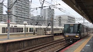 221系 快速 ・ 223系6000番台 丹波路快速 尼崎駅到着