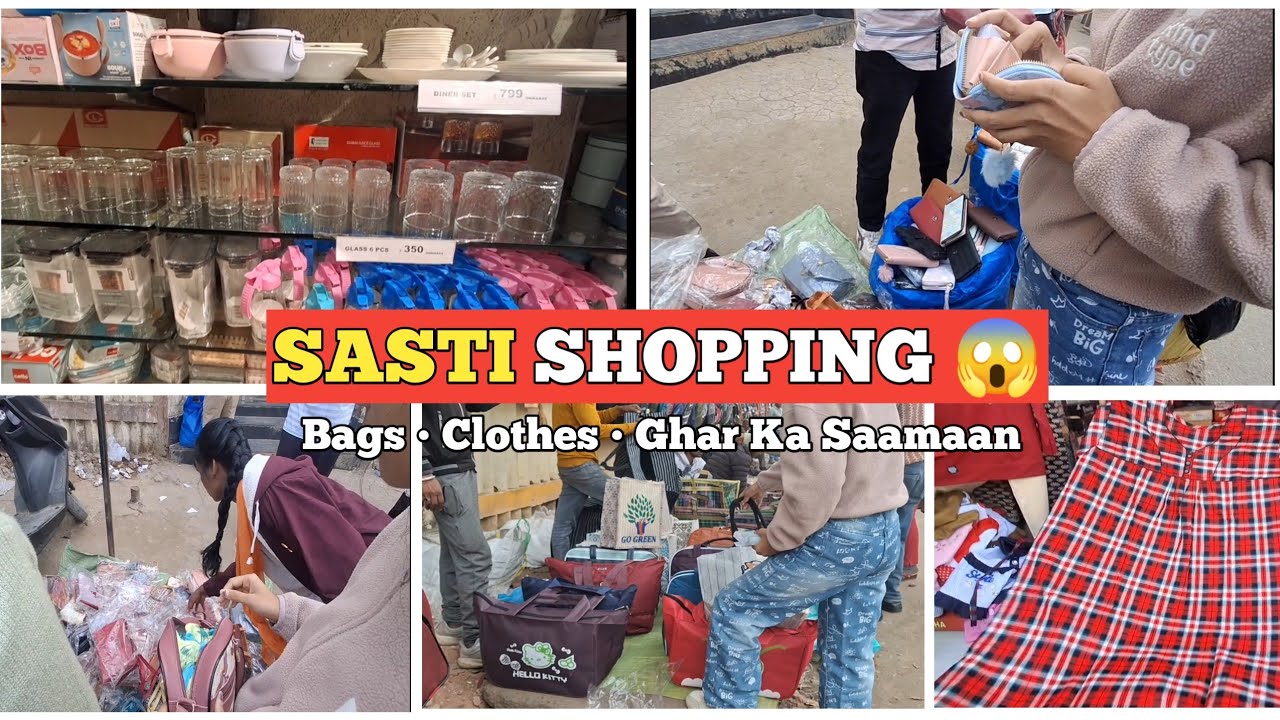 Itni Sasti Shopping 😱 | Bags, Clothes Aur Ghar Ka Saamaan | Street Shopping Ka Full Vlog 