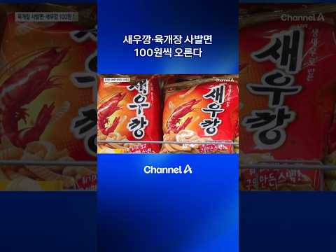 새우깡·육개장 사발면, 100원씩 오른다 #새우깡 #간식거리 #가격인상 #dlab #채널A #뉴스A