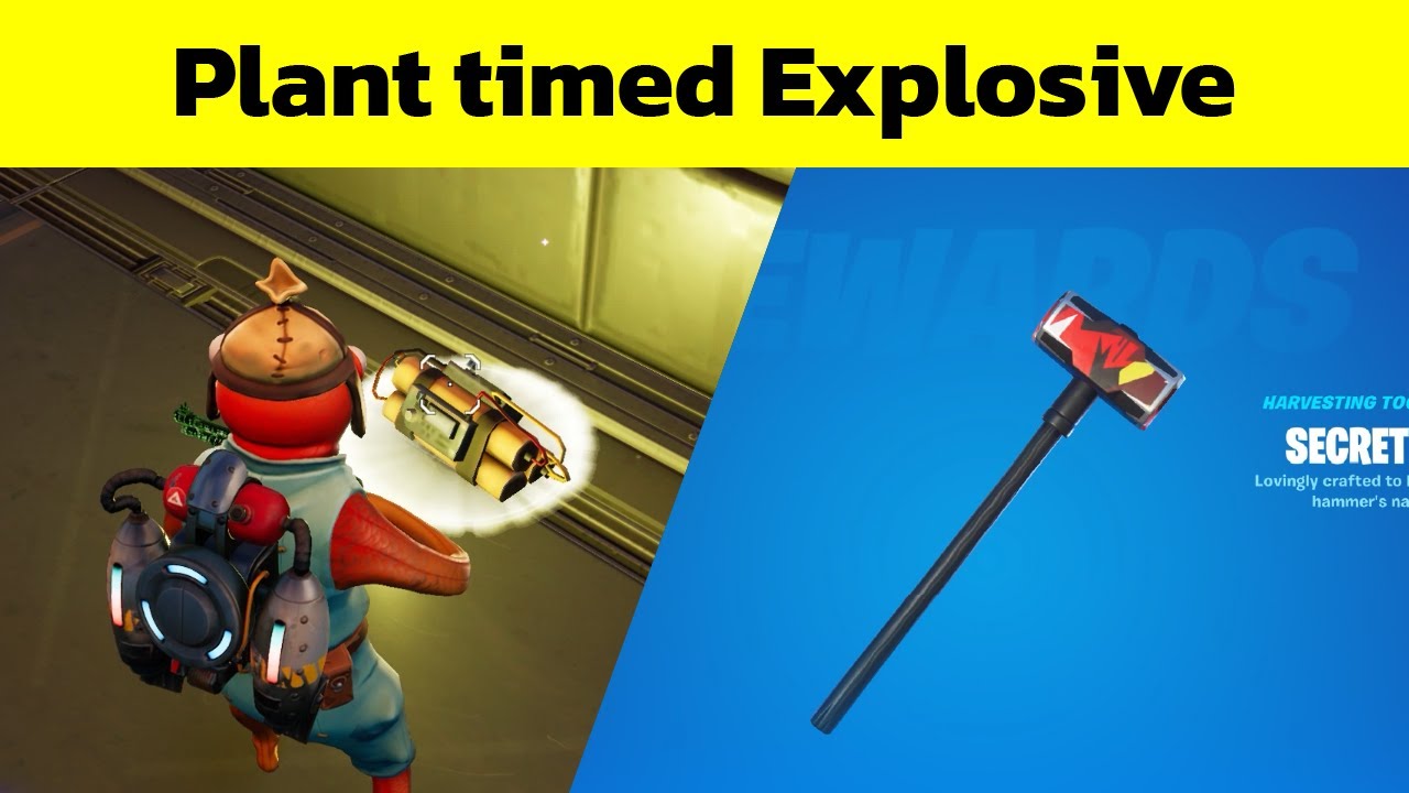Fortnite วิธีทำ Establish Device & Plant timed Explosive ได้พิคแอกซ์ ...