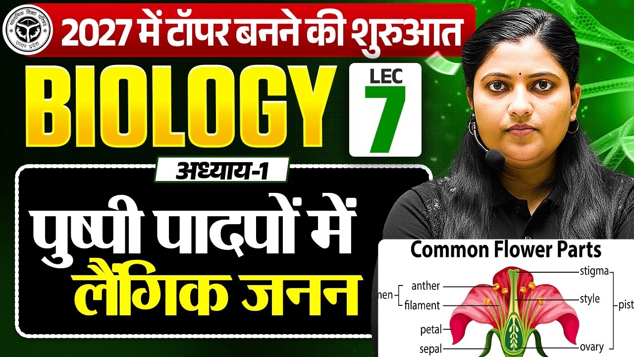 Class 12 Biology Chapter 1 UP Board 2027 | L-7, पुष्पी पादपों में ...