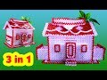 পুতির টিস্যু বক্স/How to make beaded house tissue box (part-1)/beaded weardrobe/beaded home/3 in 1