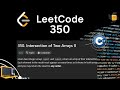 leetcode 350 || Intersection of Two Arrays II || C++ || English