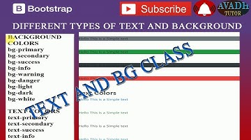 text class bootstrap | bg background class in bootstrap | bootstrap 4 tutorial