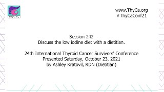 Discuss the low iodine diet with Ashley Kratovil, a dietitian 242 screenshot 2