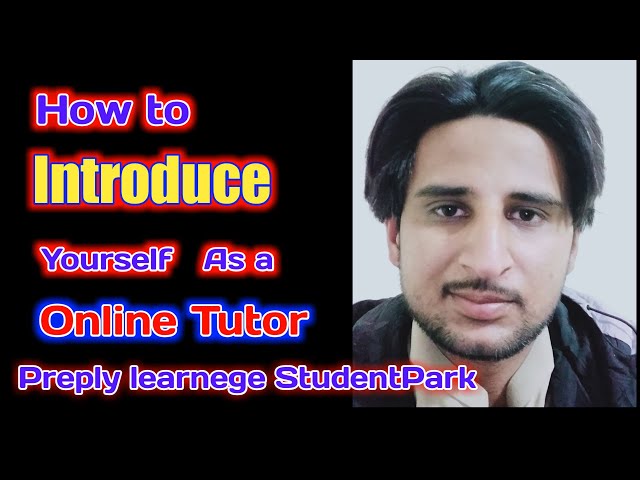 how to introduce yourself in English as a teacher on preply / learnege / studentPark demo