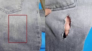 Cara memperbaiki lubang di jeans