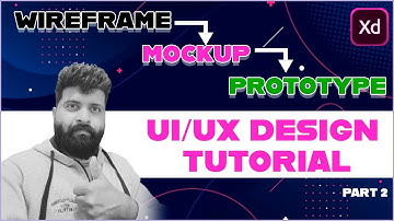 Ecommerce Mobile App design in Adobe XD (Wireframe + Mockup + Prototype) - Part 2 | UI/UX Design