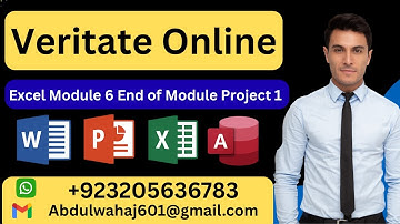 Veritate Online Excel Module 6 End of Module Project 1