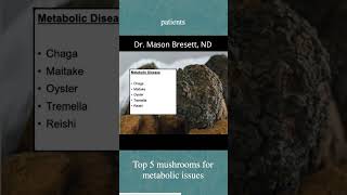 Dr. Mason Bresett ND breaks down these 5 KEY mushrooms for metabolic health- #shorts