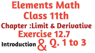 Class 11th math chapter 12 exercise 12.7 Q.1, 2, 3