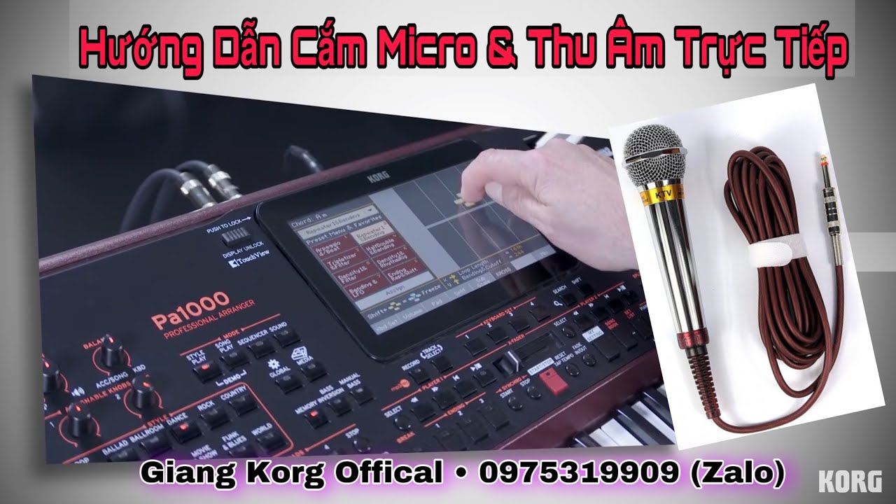 HD Cắm Mic Và Thu Âm KORG Pa1000/Pa900/Pa700