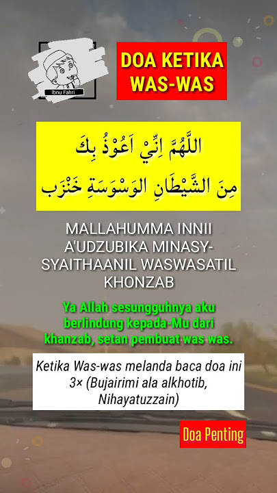 Doa agar disembuhkan dari Was-was #doa #waswas