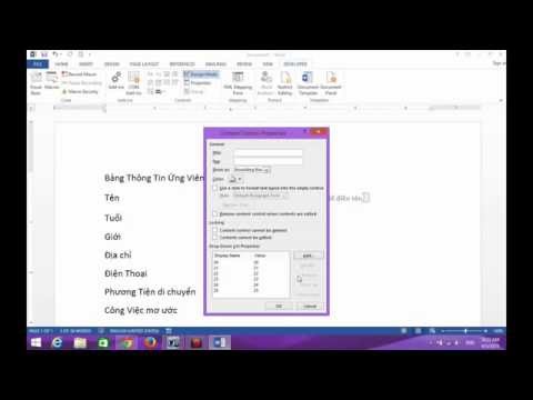 Word 2013 - Hướng Dẫn Cách Tạo Form Mẫu Chuyên Nghiệp Có Thể Click Chọn